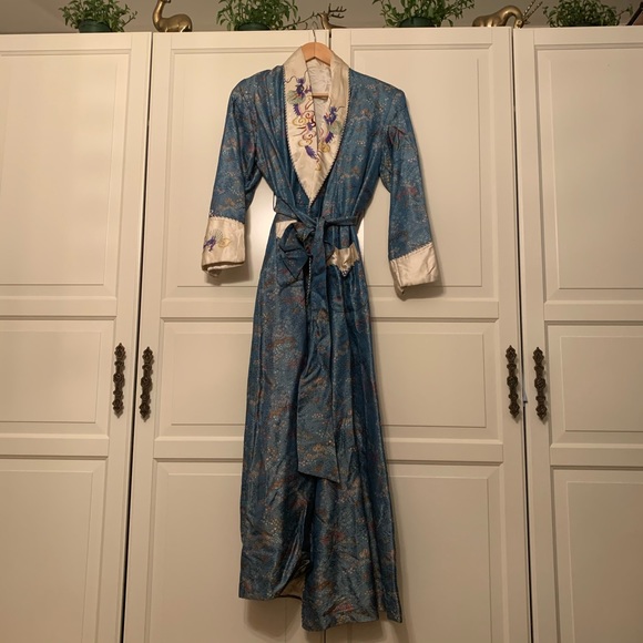 Vintage silk kimono robe